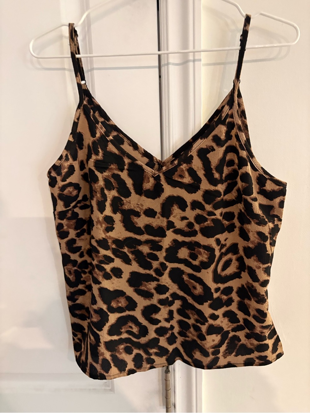SHEIN Leopard Print V-Neck Cami Tank Top - Brown & Black - Picture 1 of 1